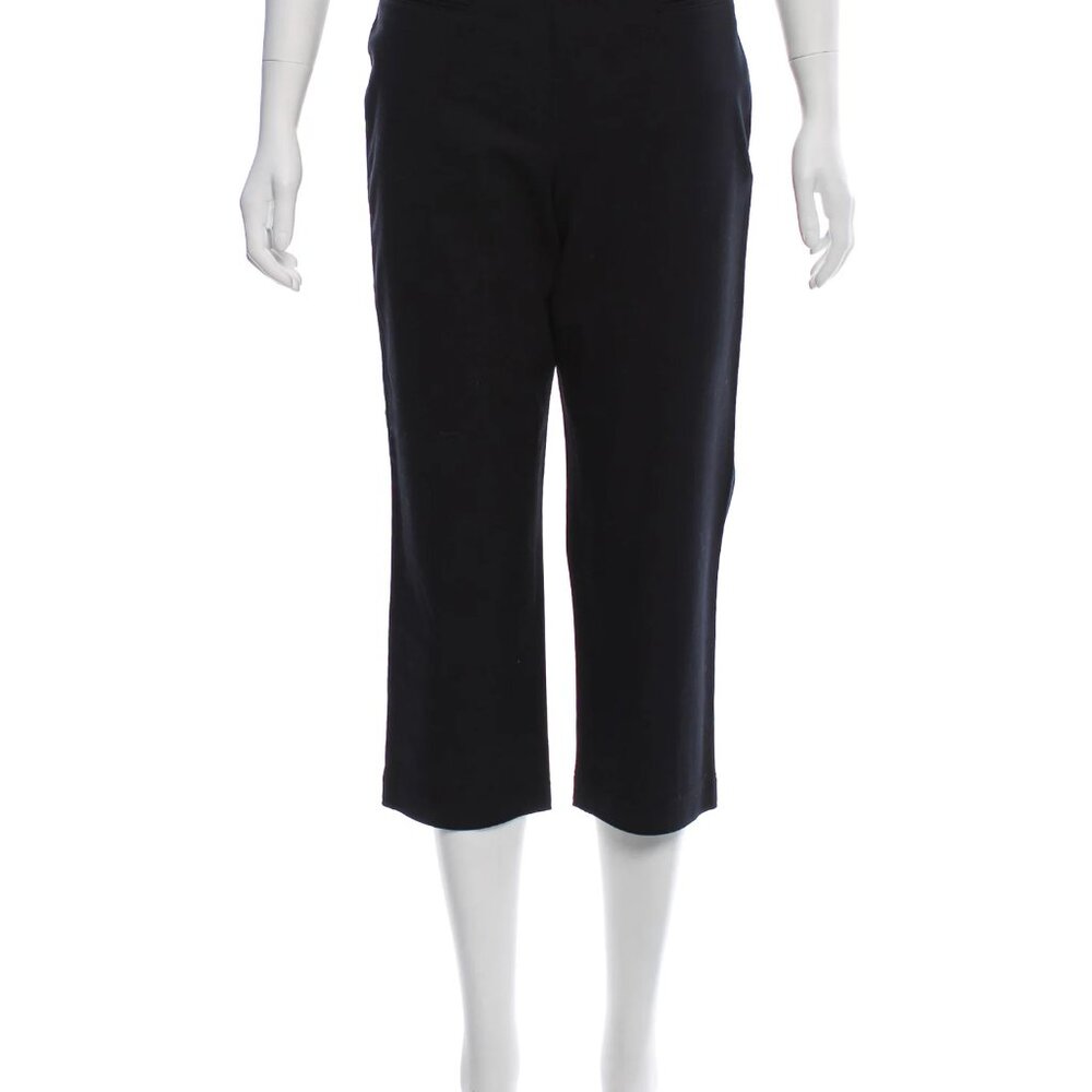 ST. JOHN COLLECTION (Designer) Black Capri Pants Stretch Comfort Casual Size 8